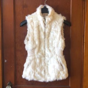 LA Coalition faux fur/ leather vest